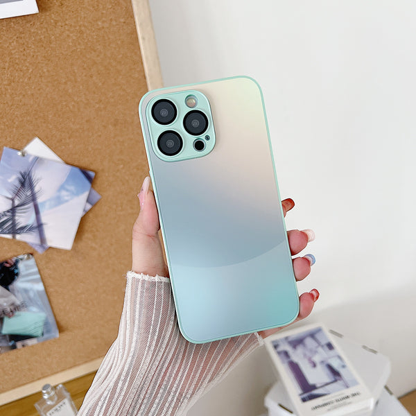 Gradient Matte Phone Case with Lens Film