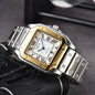 Stainless steel 3-pin square watch