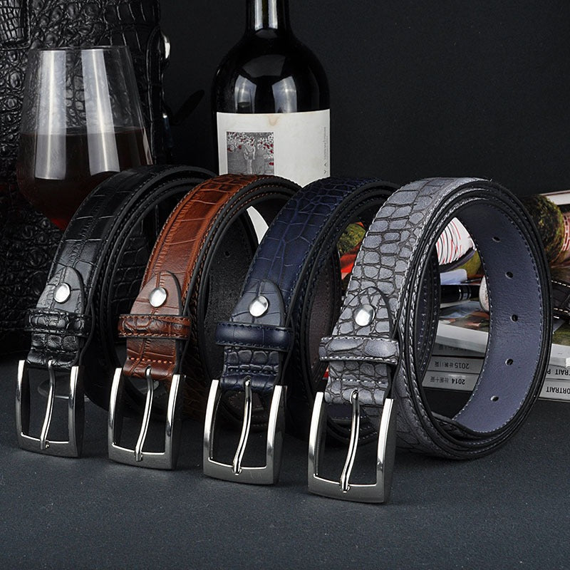 Men's Pu leather pin buckle belts