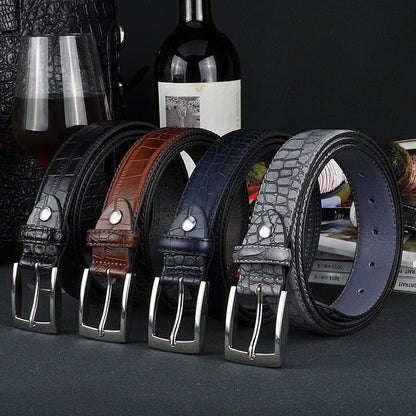 Men's Pu leather pin buckle belts