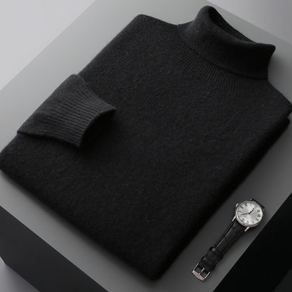 Pull homme à col montant