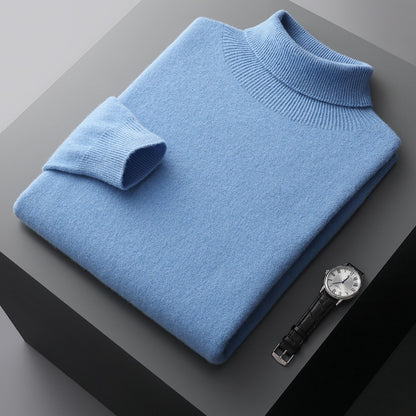 Pull homme à col montant