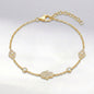 Bracelet Eina main de Fatma et œil protecteur | Plaqué or 18 carats