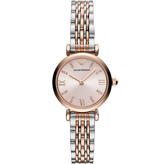 Montre bicolore Emporio Armani AR11223 Gianni T-Bar pour femme