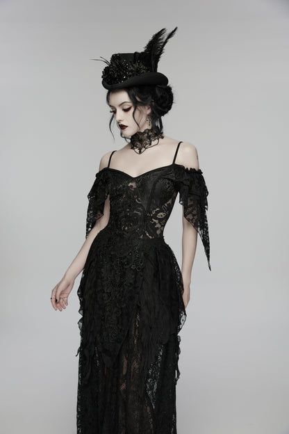 Goth Feather Formal Hat Gothic Retro Style Punk Rave