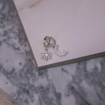 Esmae Moon & Star Earrings | 925 Silver Plated
