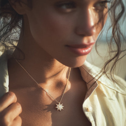 Estella Starburst Necklace | 18k Gold Plated