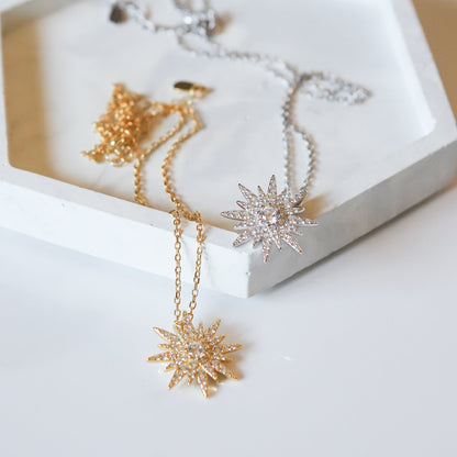 Estella Starburst Necklace | 925 Sterling Silver