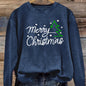Women's Crew Neck Long Sleeve Top | Merry Christmas