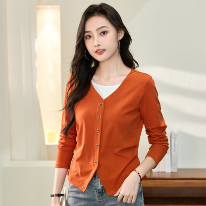 Slim fit long sleeved T-shirt