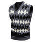 Youth Jacquard sweater Casual Crew Neck Vest