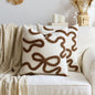 Bow Line Embroidered Pillow Cover