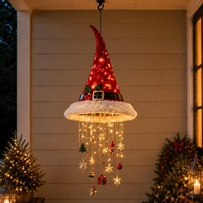 Lighted Santa Hat Hanging Chandelier