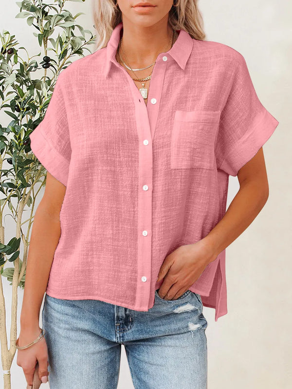 Chemise boutonnée à manches courtes