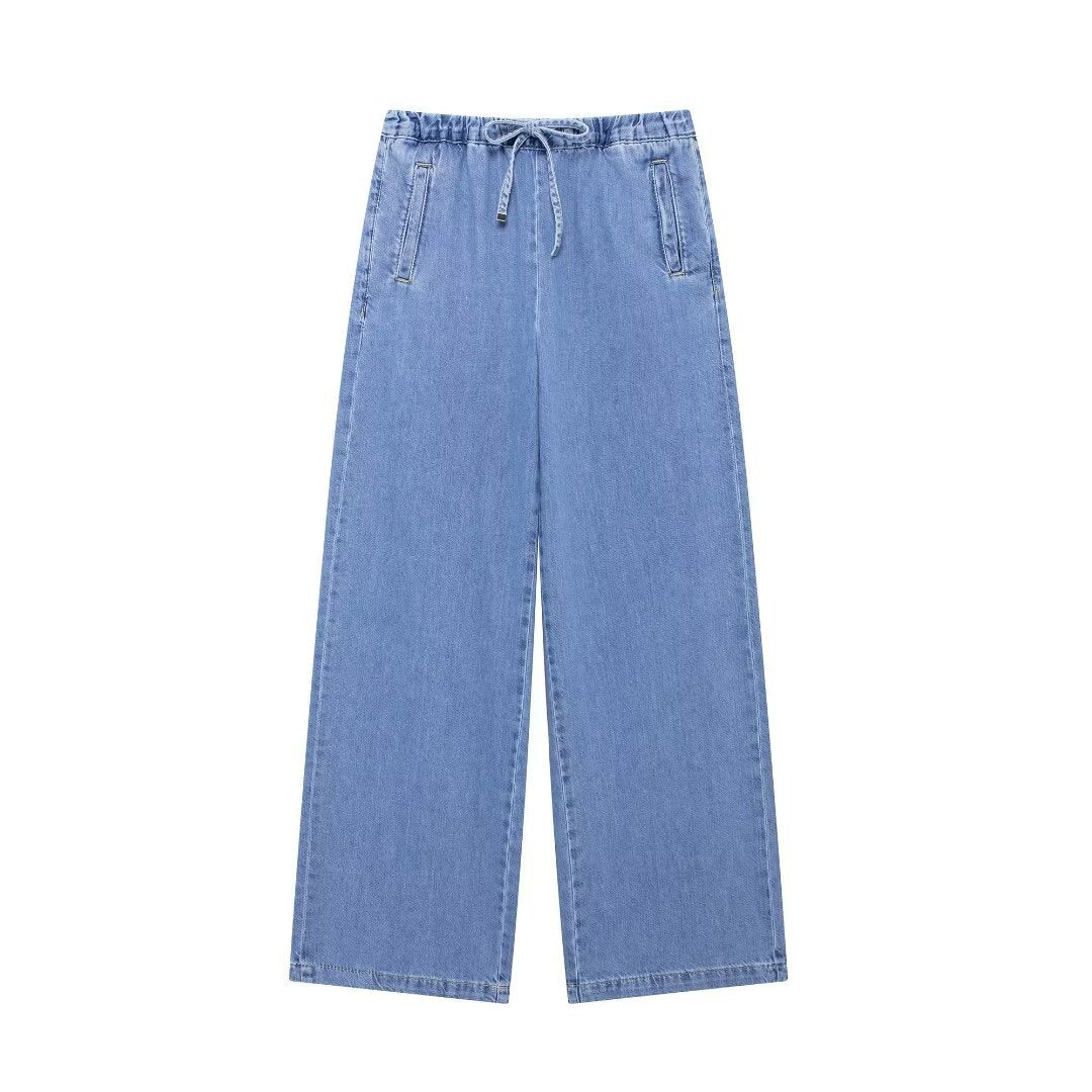 washed blue denim suit