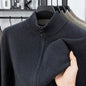 Wool Cardigan for Men, Knitted Sweater Coat, Casual Mid-Aged Men's Outerwear
