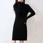 Women's Half Turtleneck Cashmere Knit Dress
