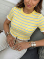 Ruffled Striped Top