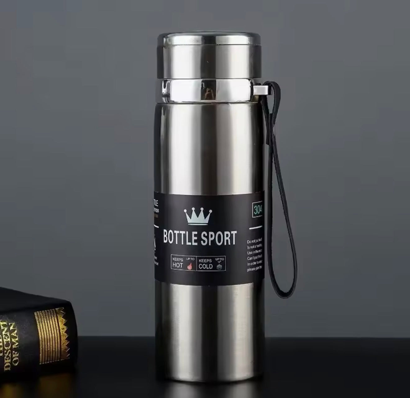 1L Thermal Water Bottle – Stainless Steel Vacuum Flask, Hot & Cold Insulated Thermos Bottle for Water, Tea & Coffee