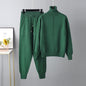 Solid Color Sweater Knitted Two Piece Set