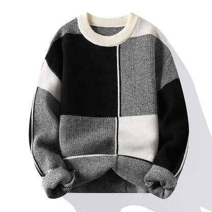 Casual Geometric Knit Sweater