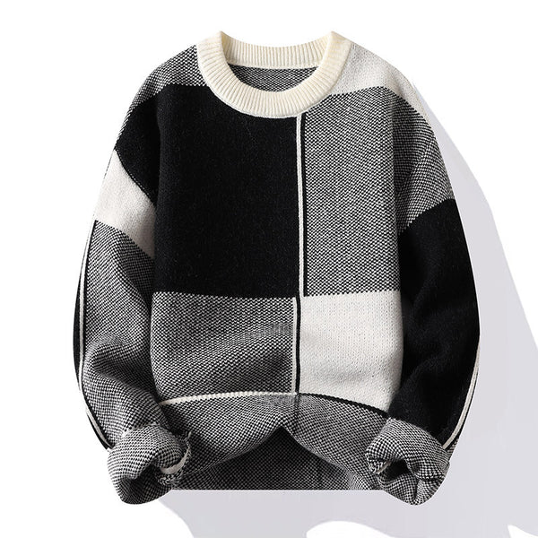Casual Geometric Knit Sweater