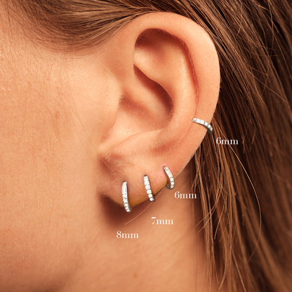 Earrings with Turquoise and Diamond Inlay 18K Gold Plated Stud