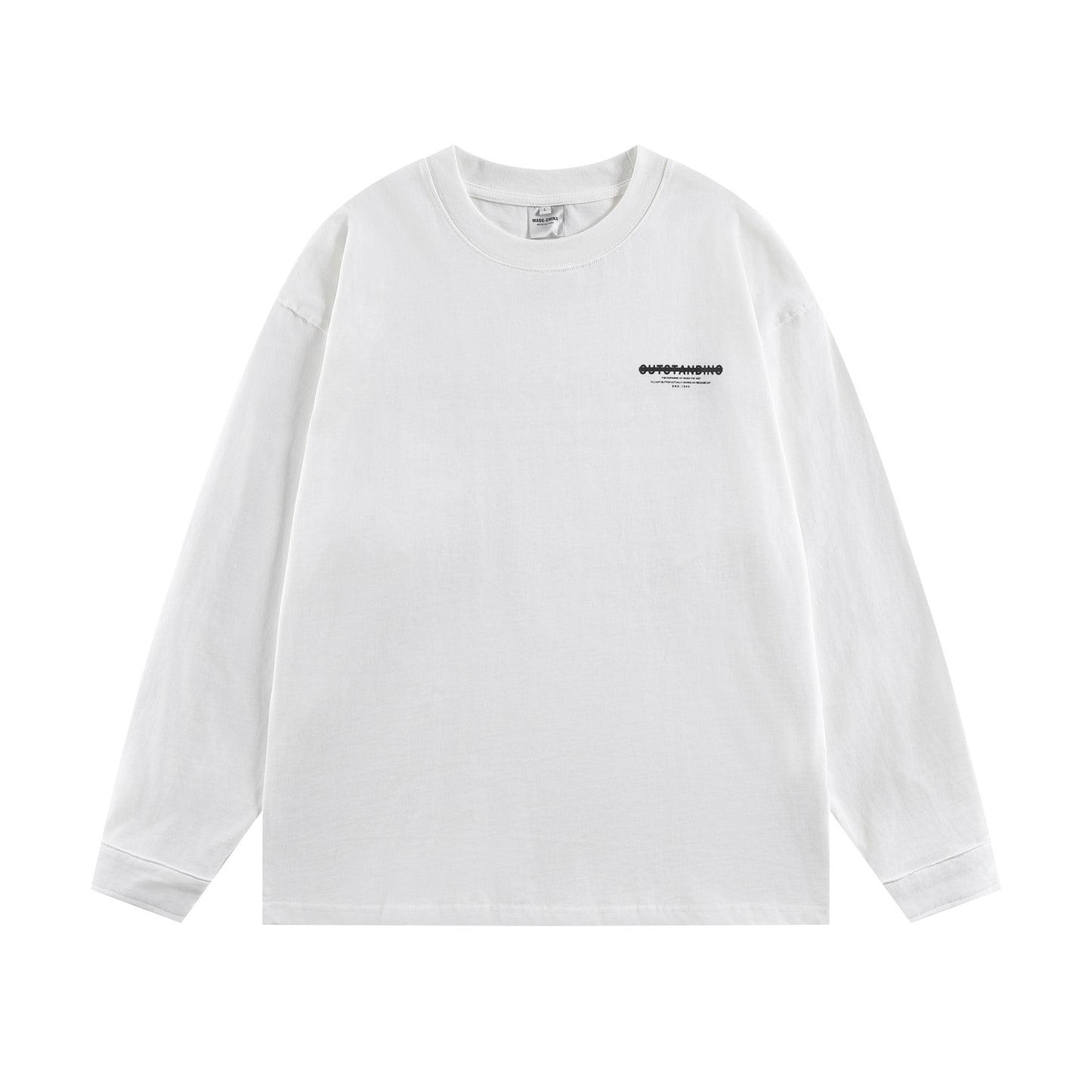 T-shirt ample et polyvalent à manches longues, tendance et simple