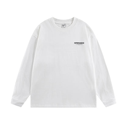 T-shirt ample et polyvalent à manches longues, tendance et simple