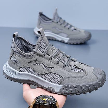 Work Safety Shoes for Men, Breathable Mesh Casual Shoes, Slip-Resistant Durable Hiking Shoes