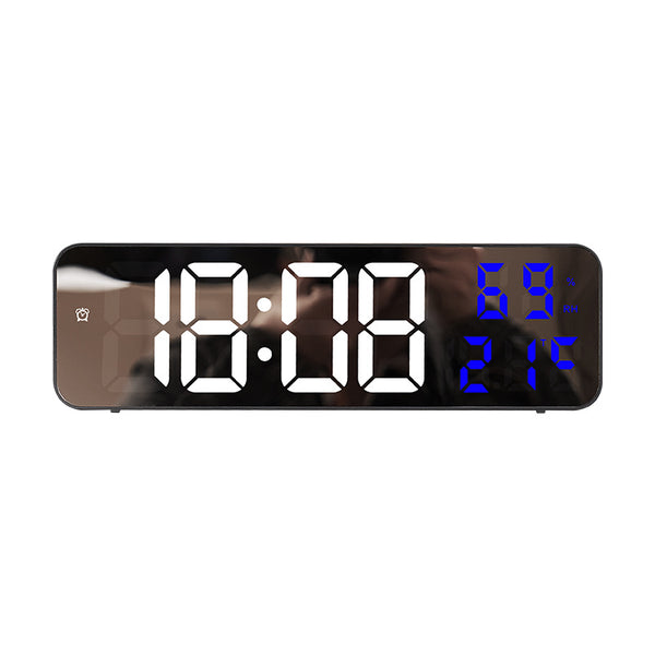 9-Inch Digital Clock with Temp & Humidity
