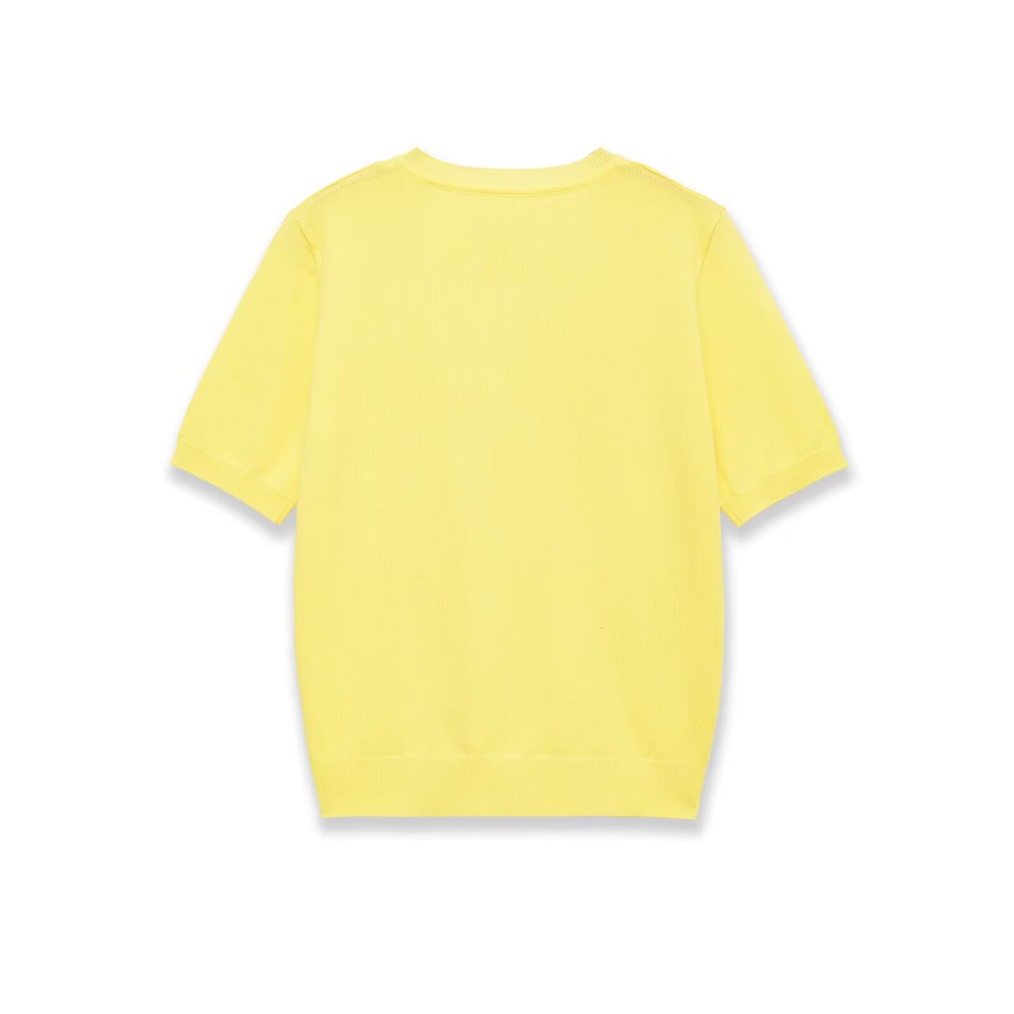 Casual slim fit V-neck short sleeved knitted sweater
