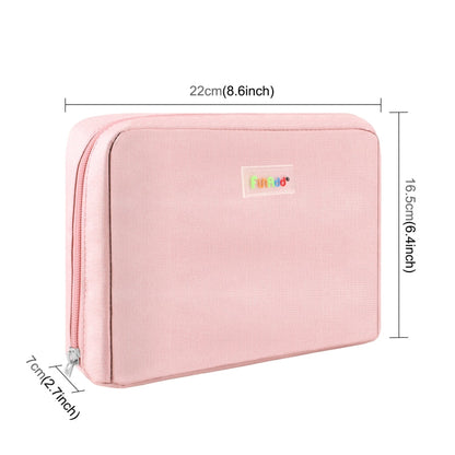 FunAdd Large-capacity Pencil Case Storage Organizer Ant ClothCosmetic Bag, Size: 230 x 170 x 75mm (Pink)