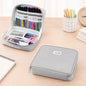 FunAdd Large-capacity Pencil Case Storage Organizer Ant Cloth Cosmetic Bag, Size: 230 x 170 x 75mm (Grey)