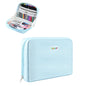 Trousse à crayons de grande capacité FunAdd, sac cosmétique en toile, taille: 230 x 170 x 75mm (bleu clair)