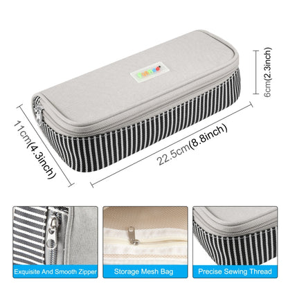 FunAdd Pencil Case Cosmetic Storage Organizer Ant Cloth Glasses Bag, Size: 230 x 110 x 70mm (Grey)