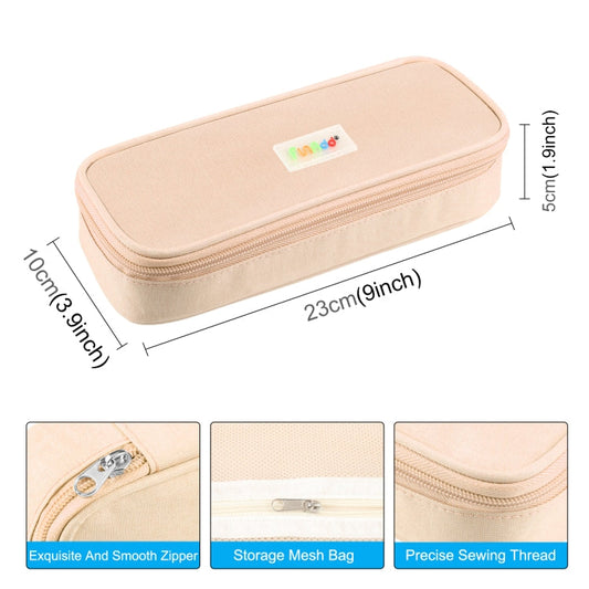 FunAdd Pencil Case Cosmetic Storage Ant Cloth Organizer Bag, Size: 235 x 105 x 50mm (Apricot)
