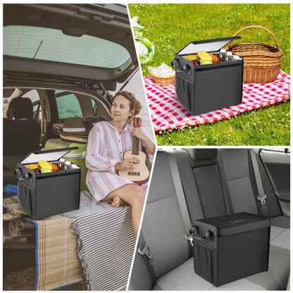 FunAdd Boîte de rangement pliable pour coffre de voiture (Noir)