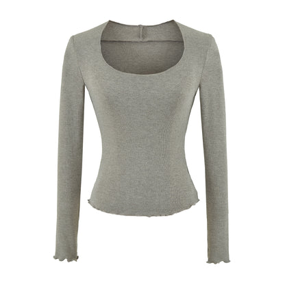 Women's U-Neck Long Sleeve T-Shirt