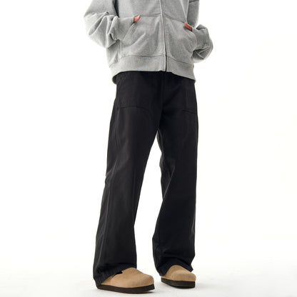 Pantalon décontracté unisexe ample à jambes droites