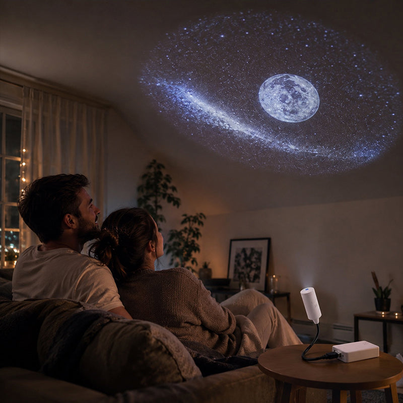 USB Star Projector – Interchangeable Patterns for Bedroom & Living Room