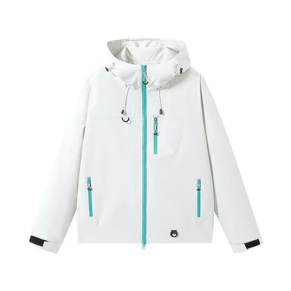 Women's Waterproof Windproof Softshell Windbreaker Jacket, Lightweight Premium Windproof Coat for Petite Figures