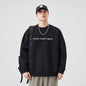 Men's  Oversized Long Sleeve Crew Neck Letter Embossed Sweatshirt