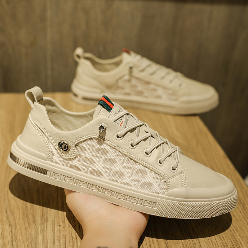 men's low cut lace up outer board shoes
