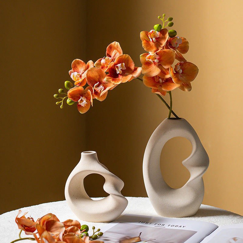 Relief Ceramic Bud Vase