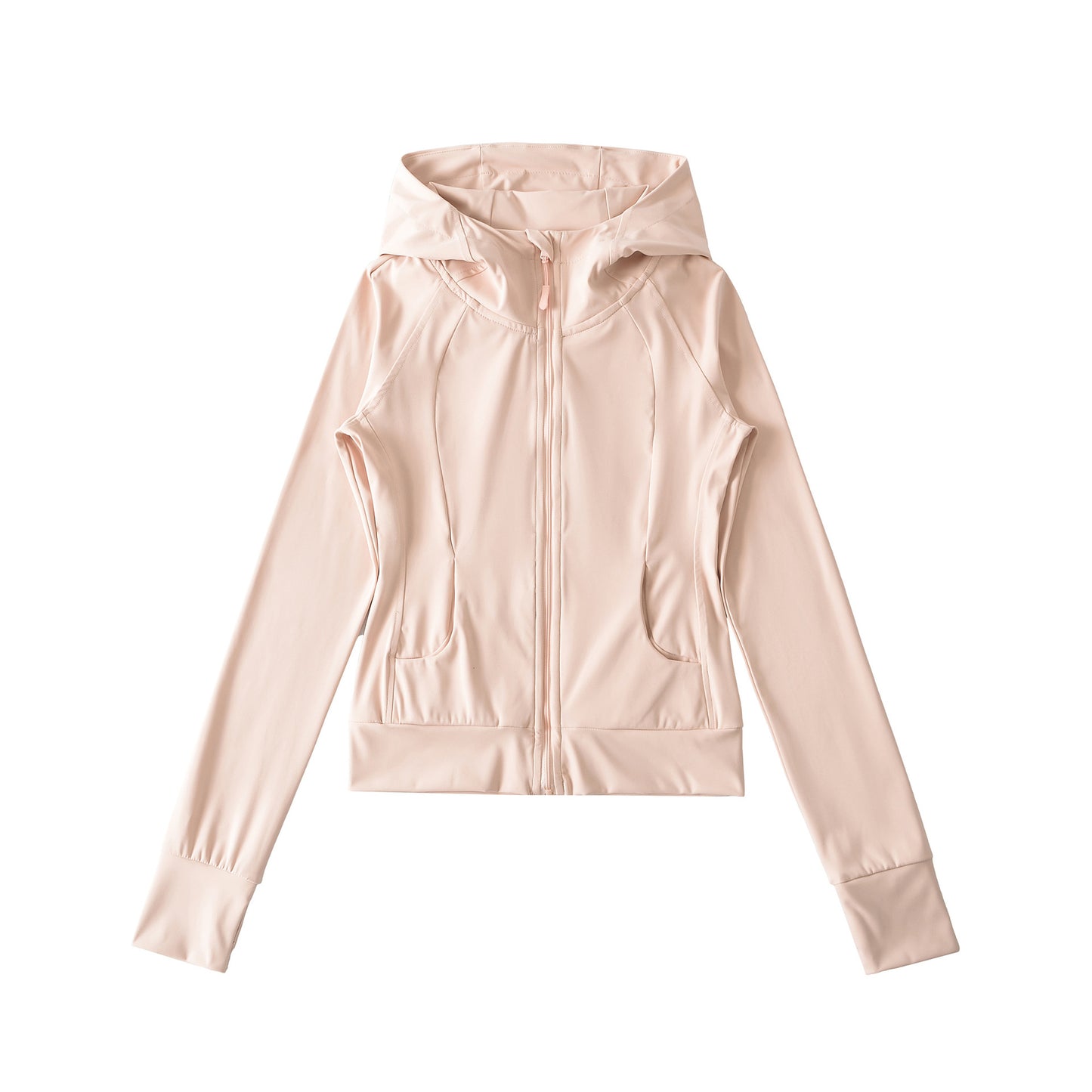 Hooded long sleeved T-shirt top cardigan