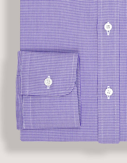 Purple Houndstooth Check Shirt