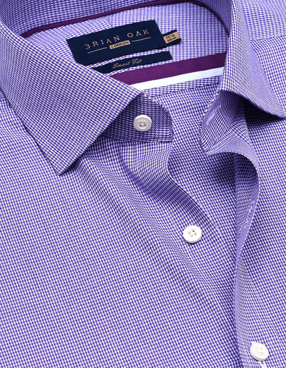 Purple Houndstooth Check Shirt