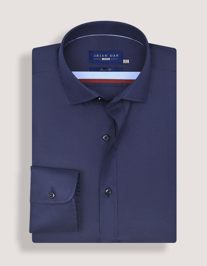 Navy Twill Smart Fit Dress Shirt