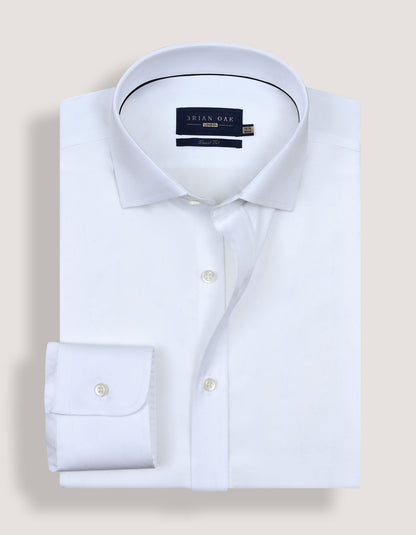Plain White Satin Dress Shirt